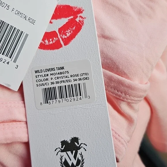 Wildfox “Wild Lovers” Racerback Tank Top Size Small NWT - Picture 7 of 8